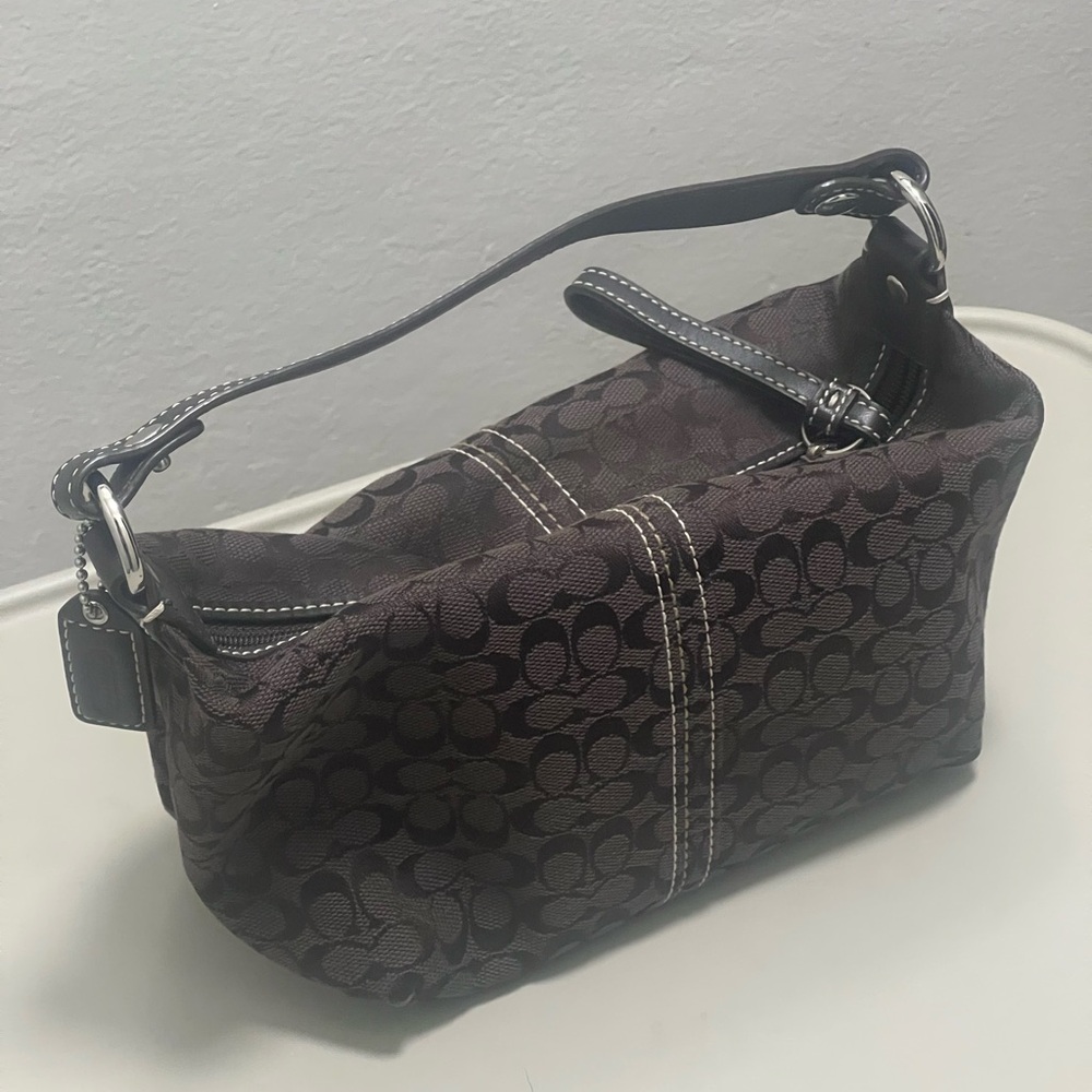 Coach Dark Brown Signature Small Bag